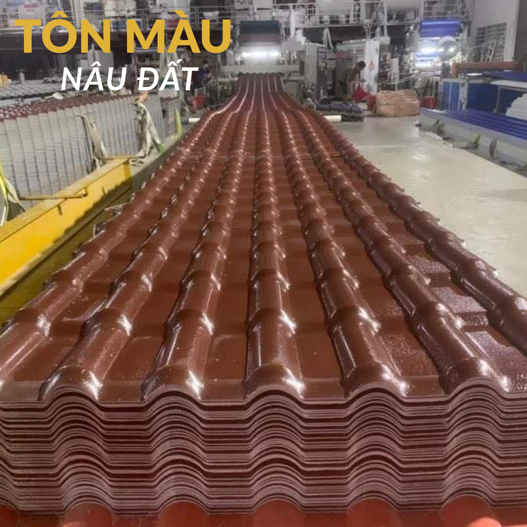 Tôn màu nâu đất Tôn màu nâu đất