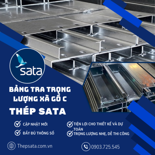 bảng tra trọng lượng xà gồ c