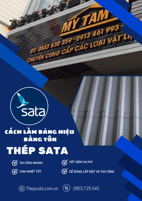 Cách làm Bảng hiệu bằng tôn