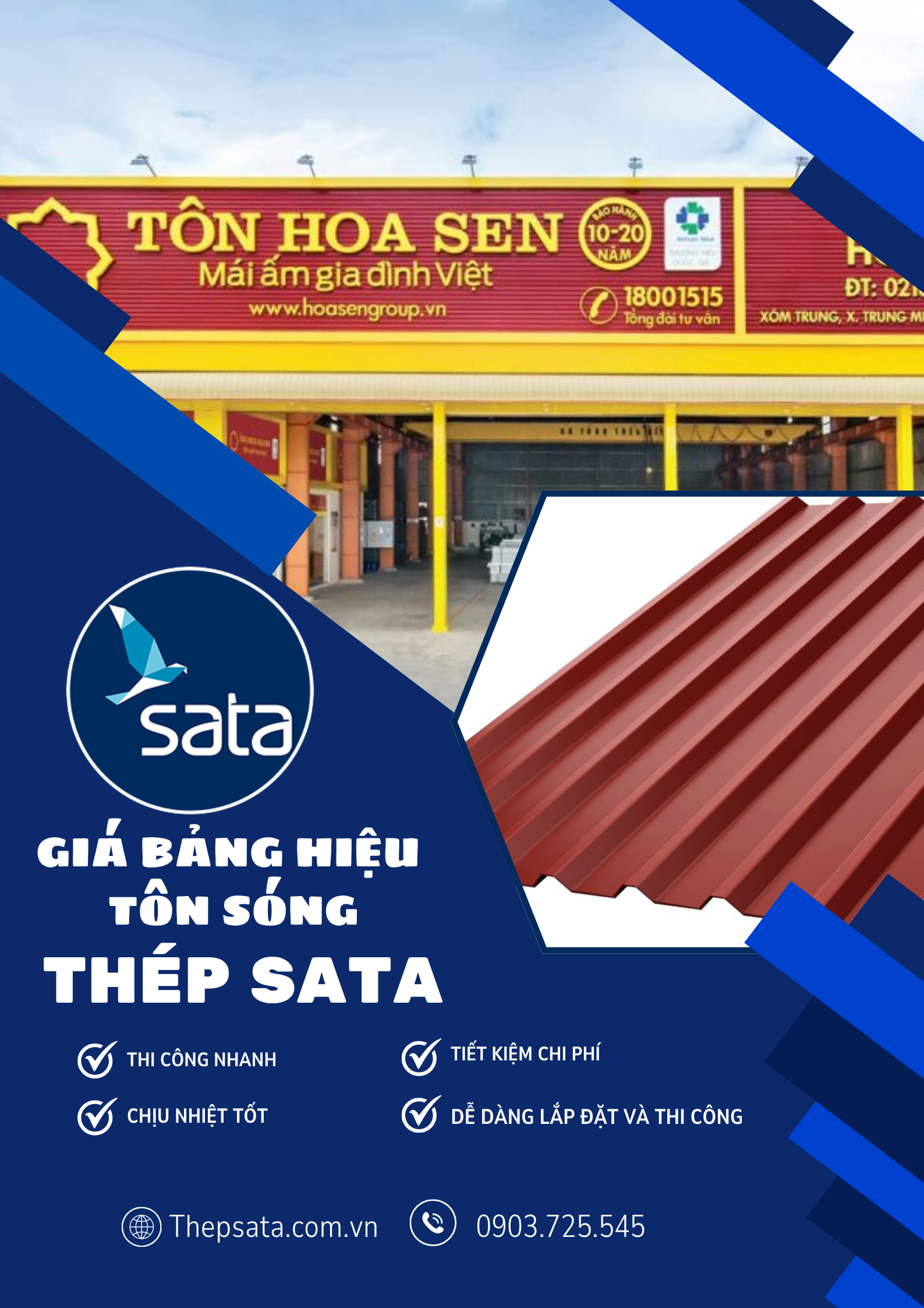 Giá bảng hiệu tôn sóng