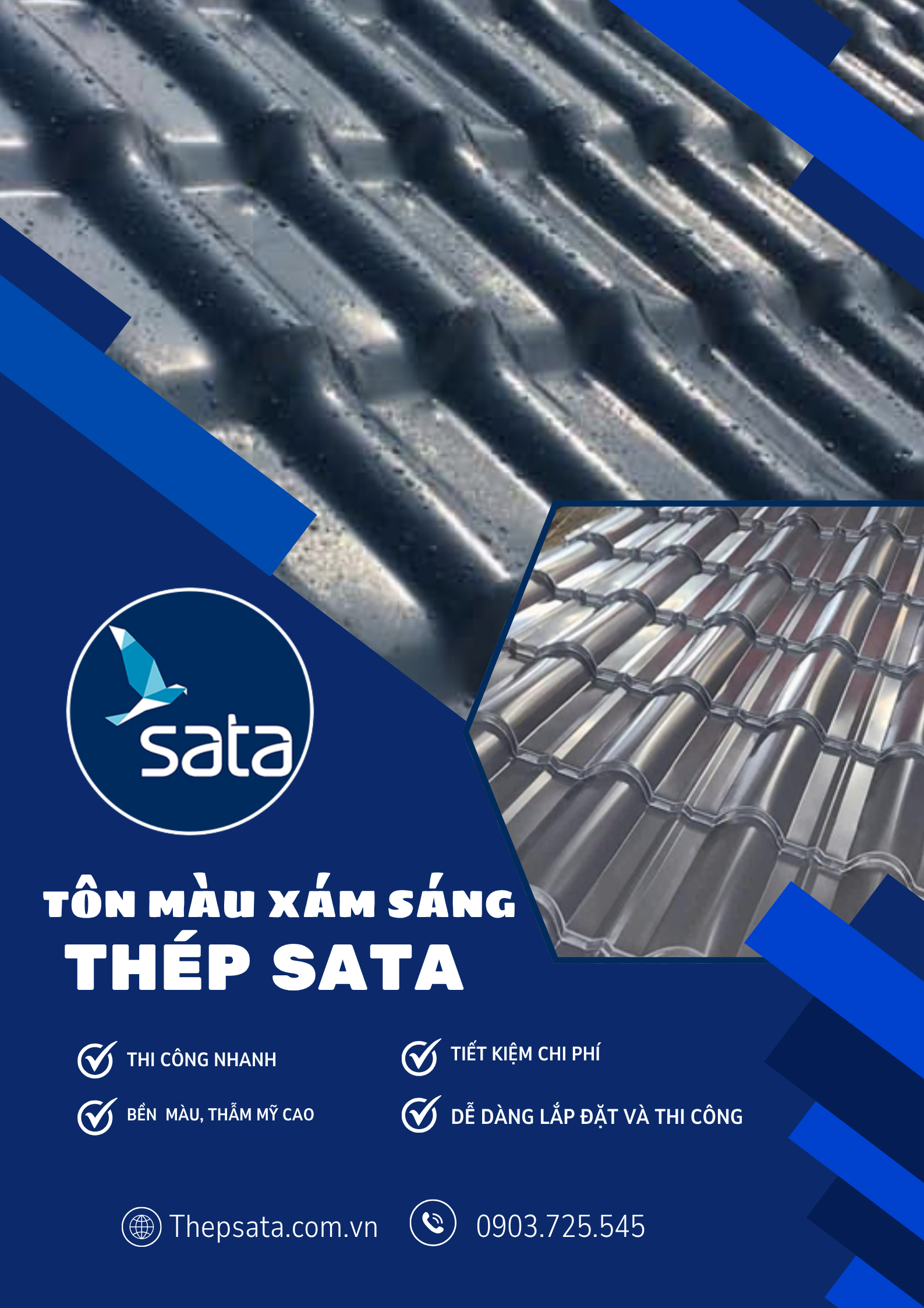 Tôn màu xám sáng Tôn màu xám sáng